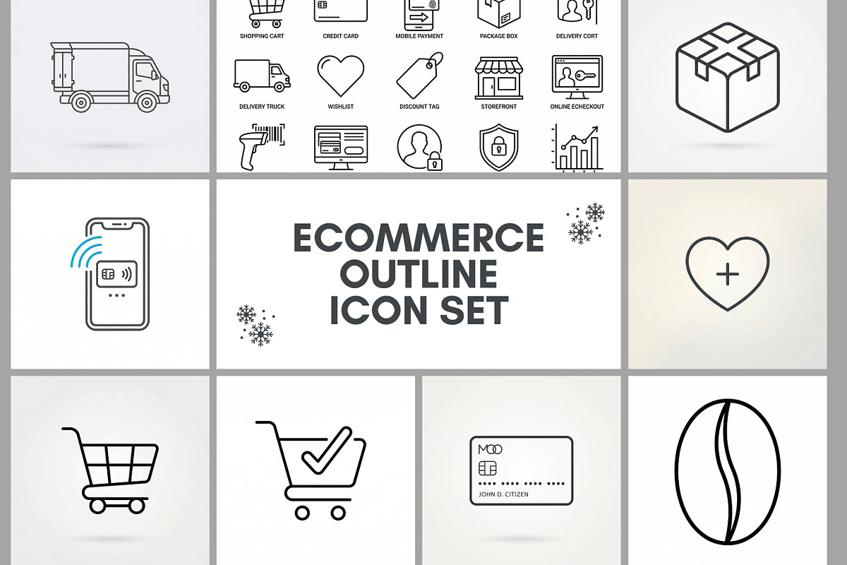 10 Vector Ecommerce Outline Icon Set, an Outline Icon by adenpinkstore (Photo 1 of 8)