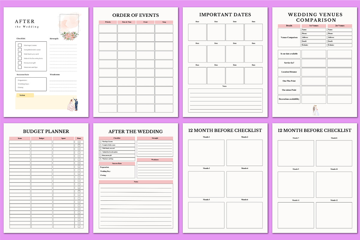 2026 Wedding Organizer For KDP, a Stationery Template by Shumaya (Photo 3 of 6)