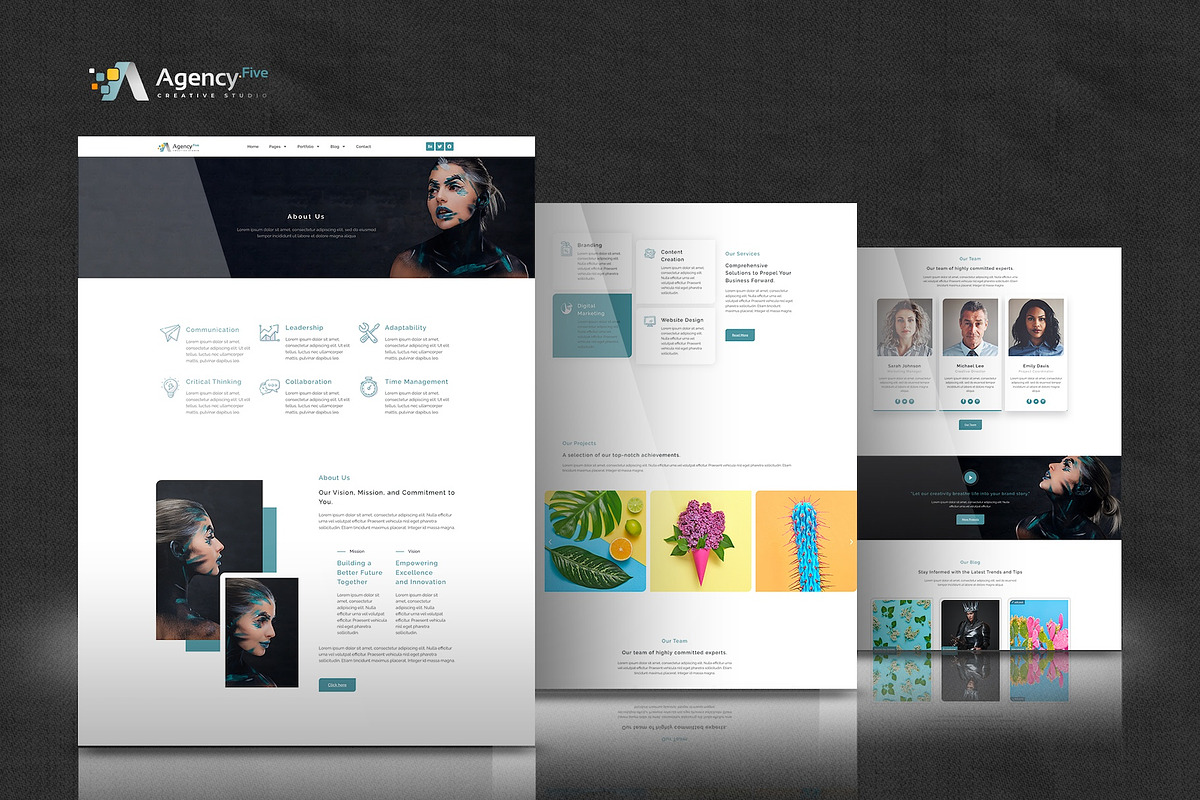Agency Five -Creative Elementor  Kit, a Websites & App Template by Select Agency Designs (Photo 5 of 8)