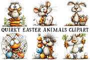 Quirky Easter Animals Clipart, an Illustration by OK Design (Thumbnail 2 of 6)