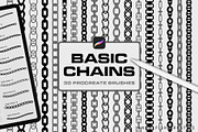 Basic Chains Brushes for Procreate, a Brush Add-On by AngelfishCreative (Thumbnail 1 of 5)