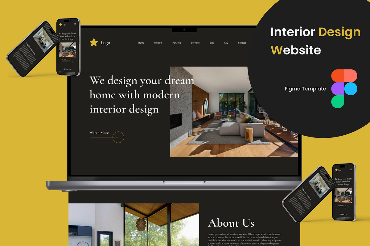 Modern Home Landing Page - Figma Kit, a Landing Page Template by Website Template (Photo 1 of 2)
