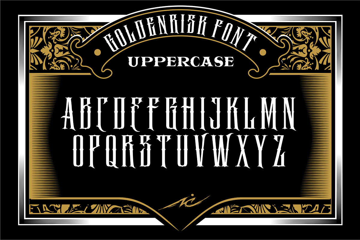 GOLDENRISK FONT preview 2