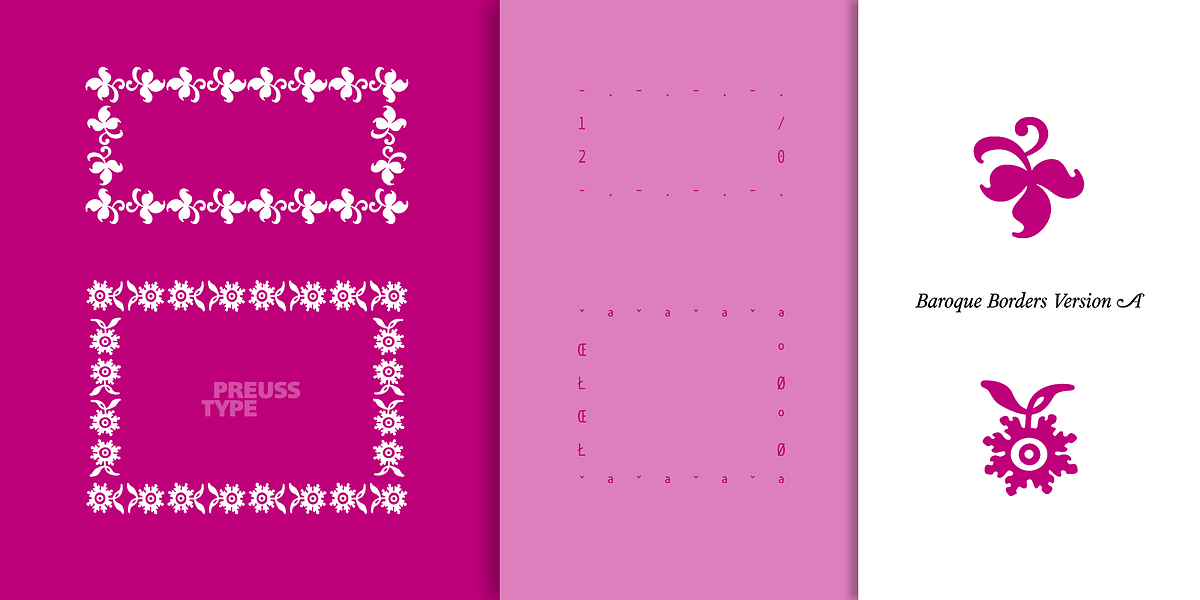 Baroque Borders, a Symbol Font by preussTYPE (Photo 5 of 16)
