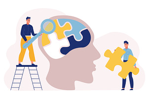 Emotional, mental health, brain, an Object Illustration by winwin.art