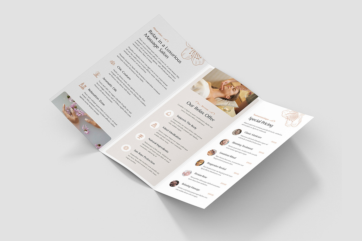 Spa Salon Brochure TriFold Template, a Brochure Template by artbart (Photo 7 of 9)