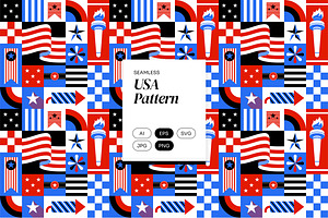 United States of America Pattern, a Pattern Graphic by Neermana