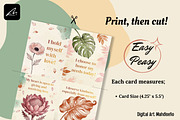Boho Botanical Affirmation Cards, a Card Template by Digital Art Mahdiseño (Thumbnail 3 of 13)