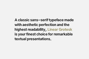 LINEAR GROTESK - Modern Font Family