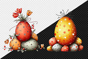 Whimsical Easter Eggs Png Clipart, an Illustration by Creative Art (Thumbnail 7 of 8)