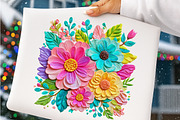 Watercolor Brushstroke Flowers PNG, an Illustration by SinaCreation (Thumbnail 6 of 6)