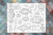 10 Coloring Pages | Sea life, an Animal Illustration by ChristinaDesigns (Thumbnail 3 of 8)