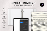 Spiral Notebook Binding Procreate, a Brush Add-On by Wicked Creative (Thumbnail 1 of 6)