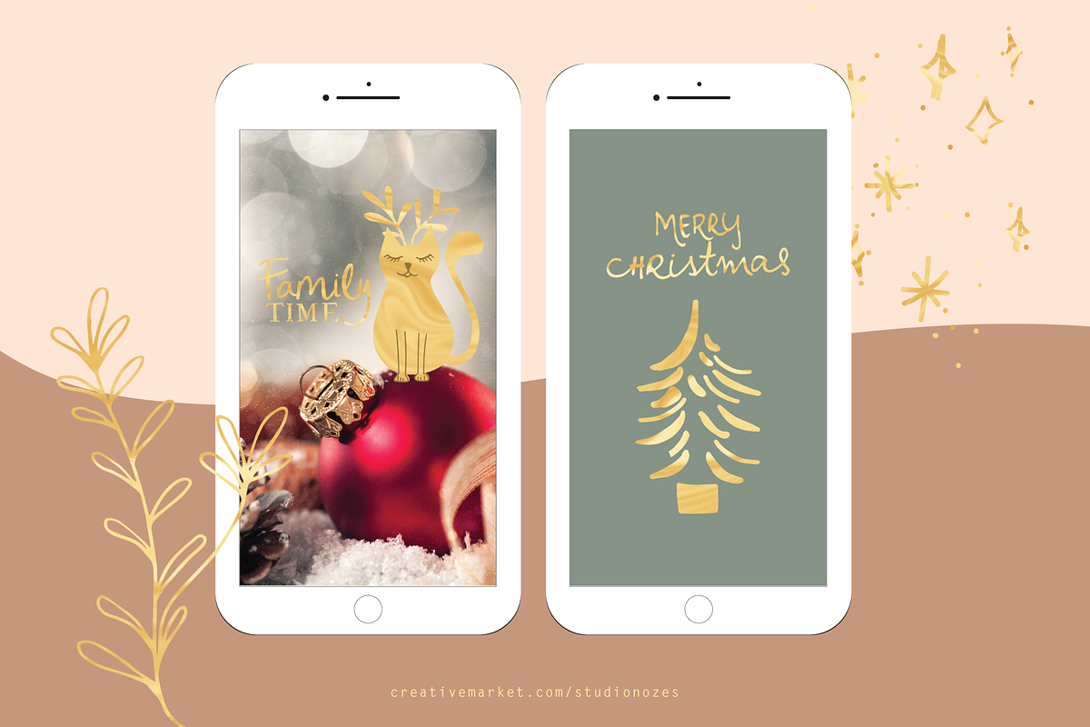GOLDEN CHRISTMAS STORY STICKERS, an Icon by PATRICIA SODRÉ © (Photo 4 of 5)