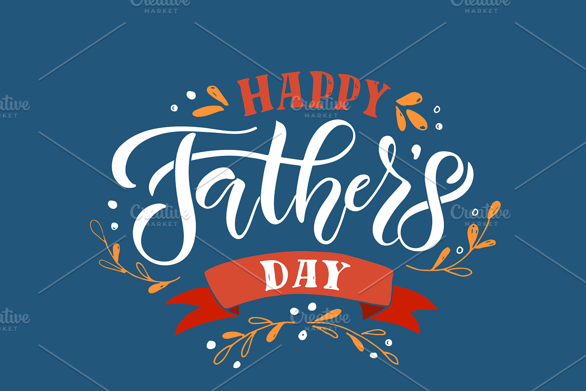 Happy Father's Day Card, a Poster Template by Svetlana Kurako