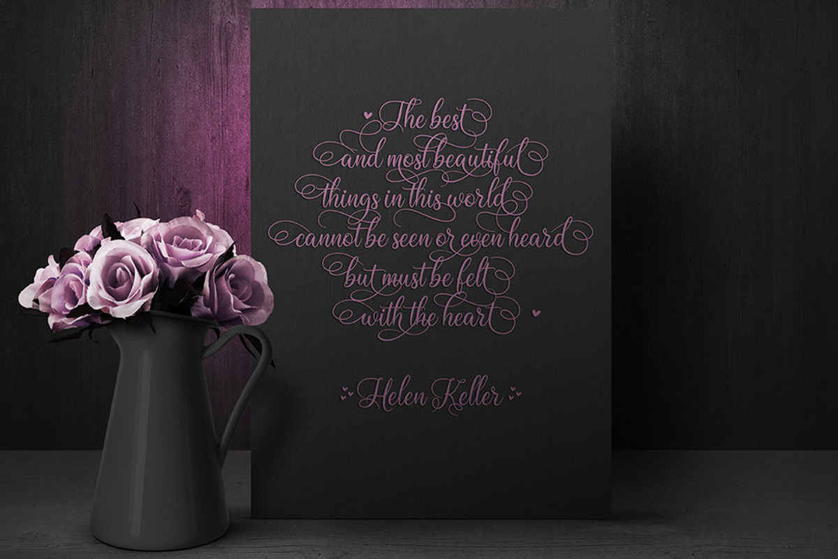 Midnight Vagansa | Beauty Caligraphy, a Script Font by Almeera Std (Photo 10 of 11)