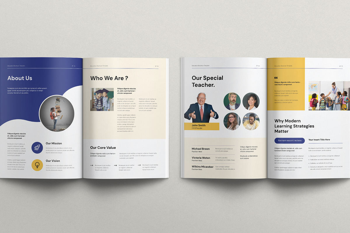 Education Brochure Template, a Brochure Template by E-Type (Photo 3 of 7)