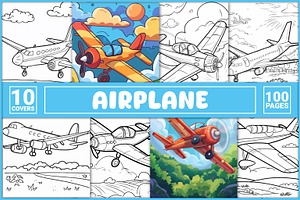 100 Airplane Coloring Pages