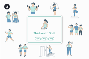 The Health Shift Illustration, an Object Graphic by Jump Studio