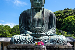Great Buddha bronze statue at Kotoku-in temple in Kamakura, Japa, an Architecture Photo by GoodGoods
