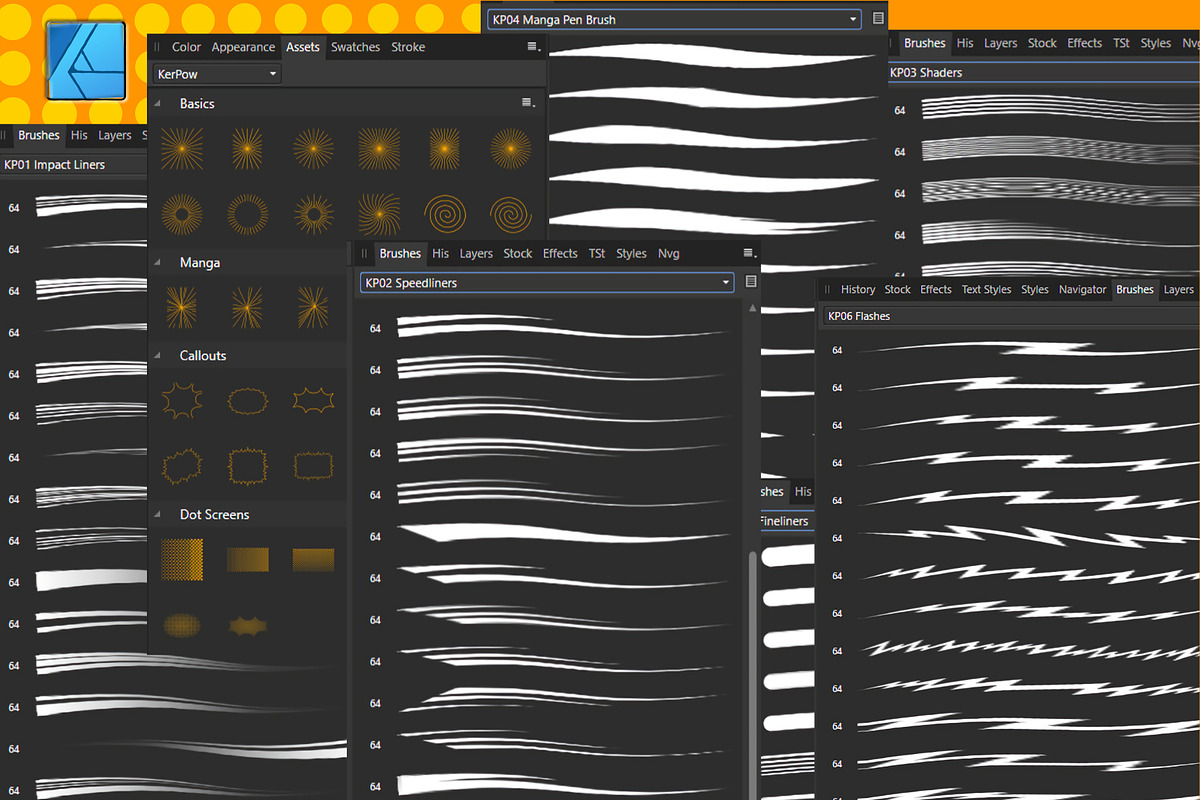 Kerpow! - Affinity Vector Brushes, a Brush Add-On by DonkeyWorx (Photo 6 of 6)