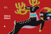 Embroidery Stitch Effect, a Layer Style Add-On by Design Squad (Thumbnail 1 of 5)
