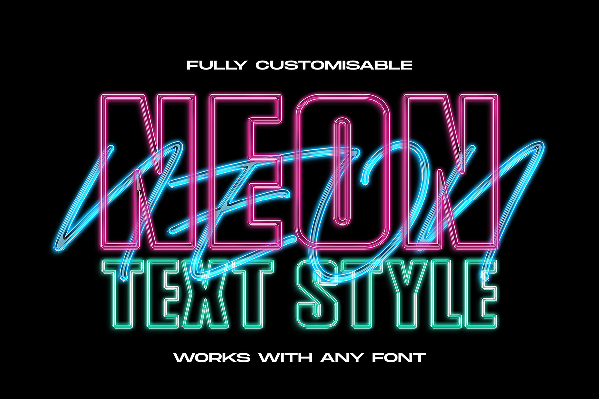 Neon Text Layer Style, a Layer Style Add-On by dbdslondon (Photo 1 of 5)