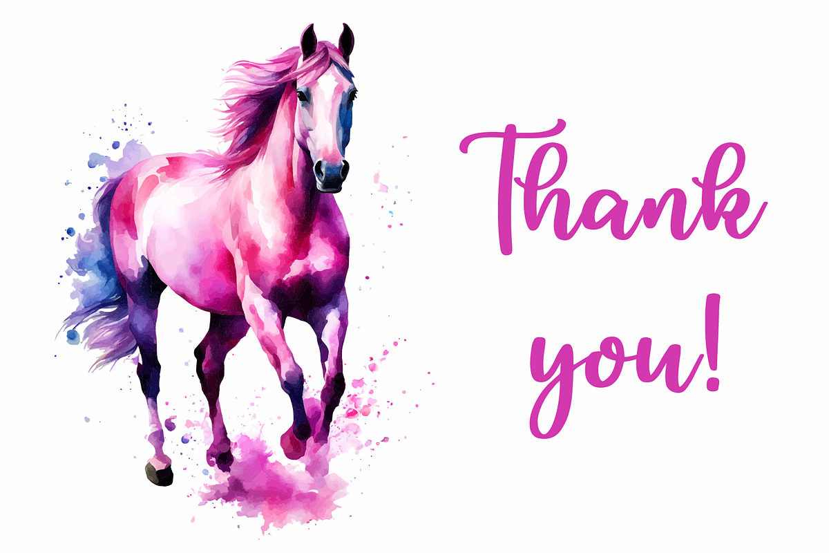 Horse with Flowers, an Animal Illustration by Michiru13 (Photo 4 of 4)