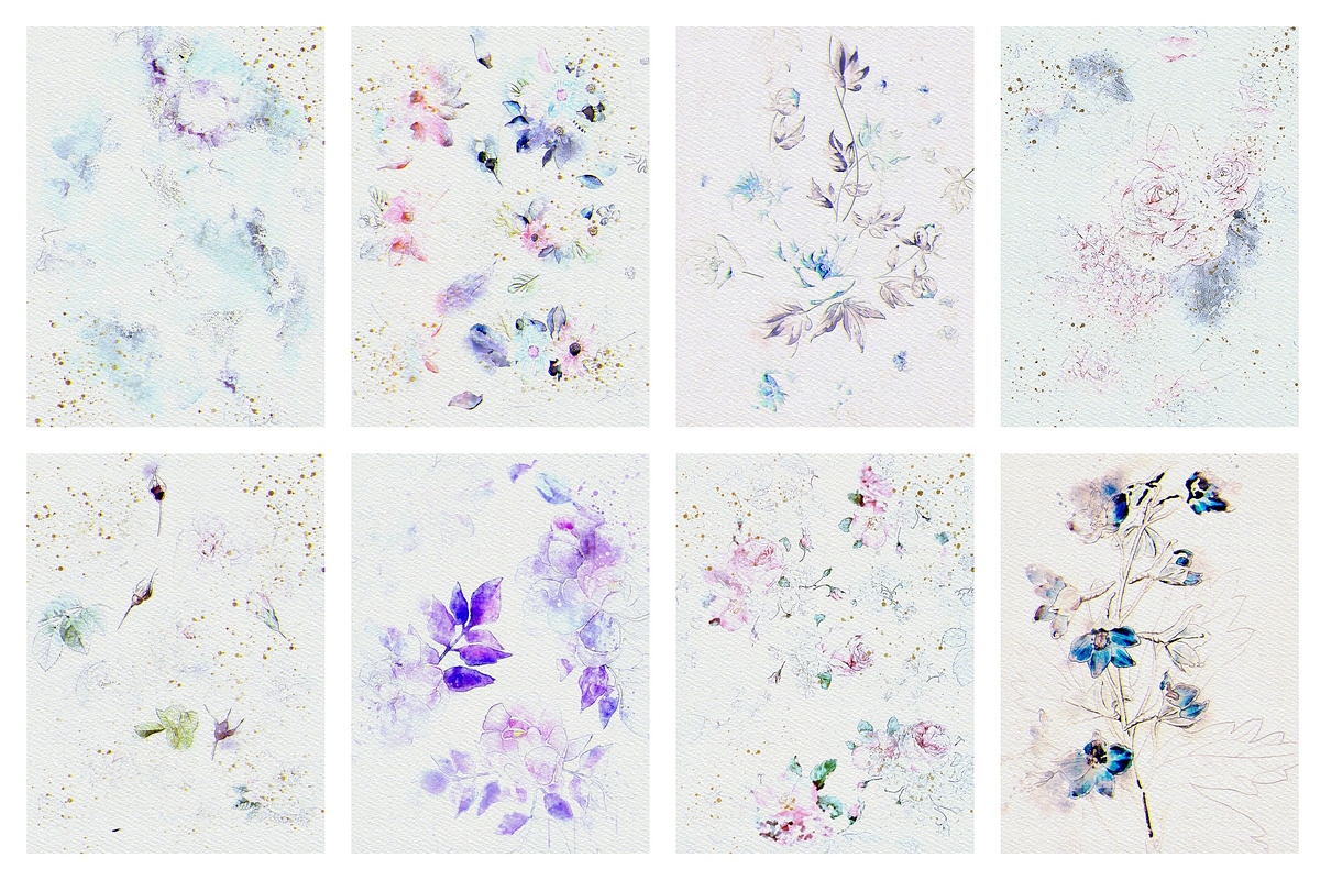 Floral Paper Textures, a Texture Graphic by sibel dayı (Photo 6 of 8)