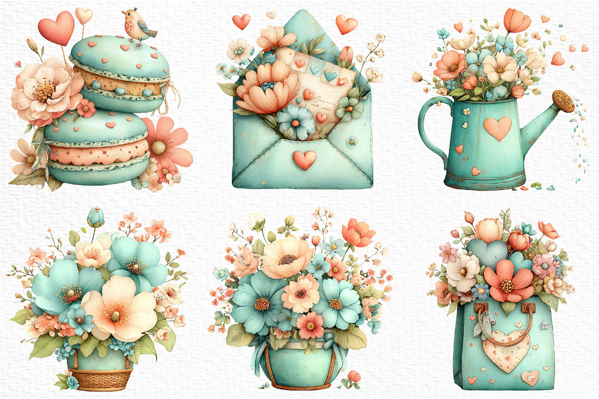 Whimsical Mother's Day Clipart, an Illustration by Craft Nest (Photo 3 of 11)