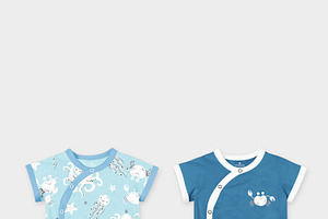 Baby Cotton Romper Mock-ups