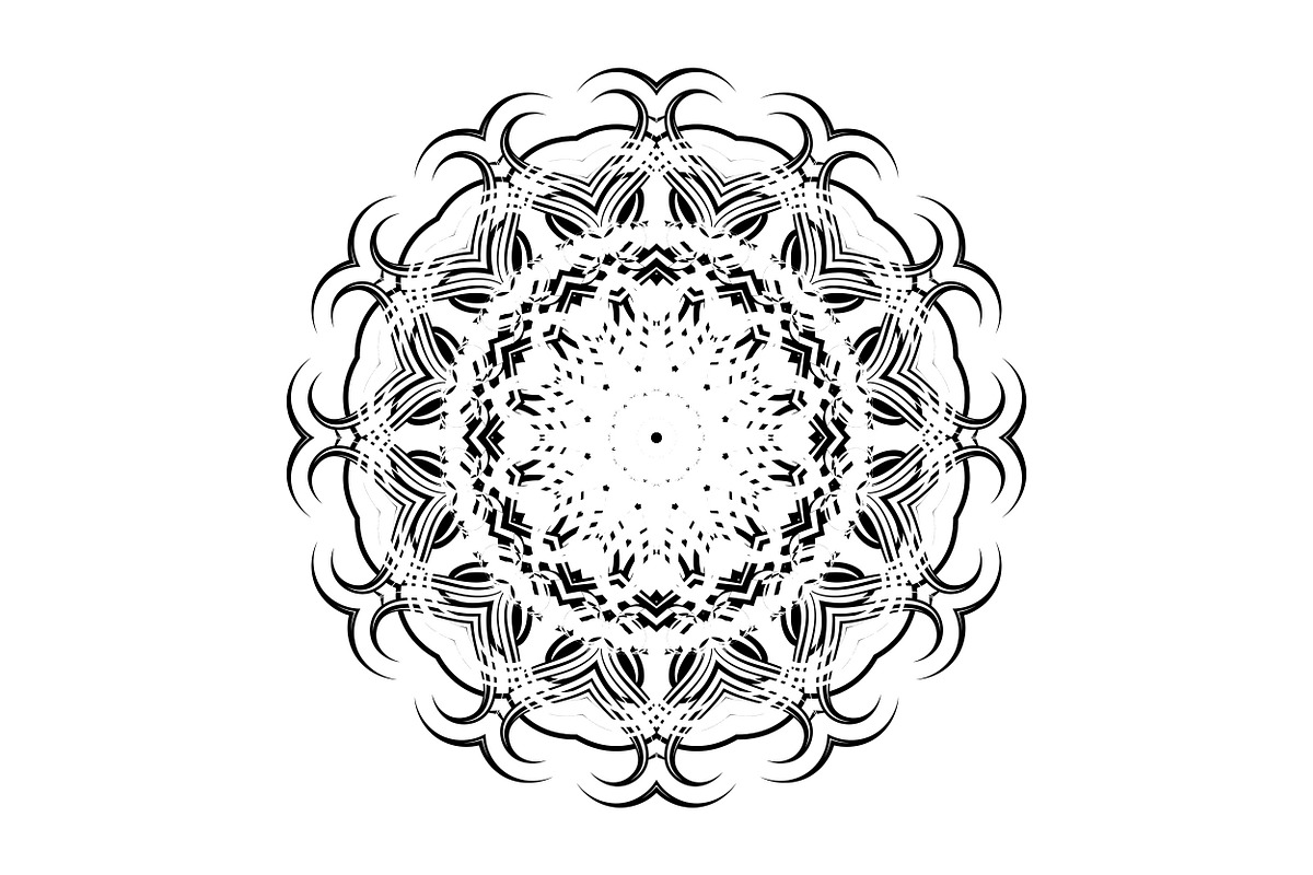 Black and White Mandala Patterns Set, a Decorative Illustration by NJ Himel (Photo 101 of 101)