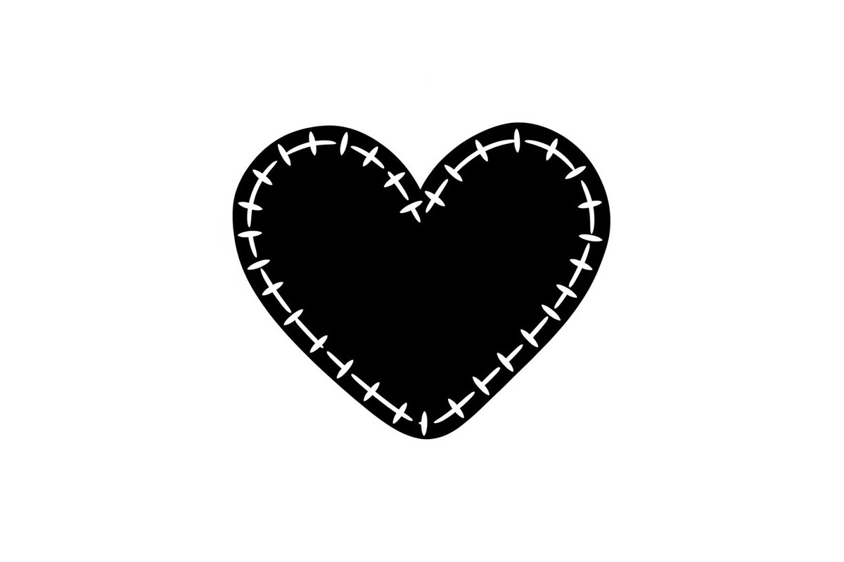 Stitched Heart Silhouette Vector Bun, an Illustration by Designs_River (Photo 33 of 41)