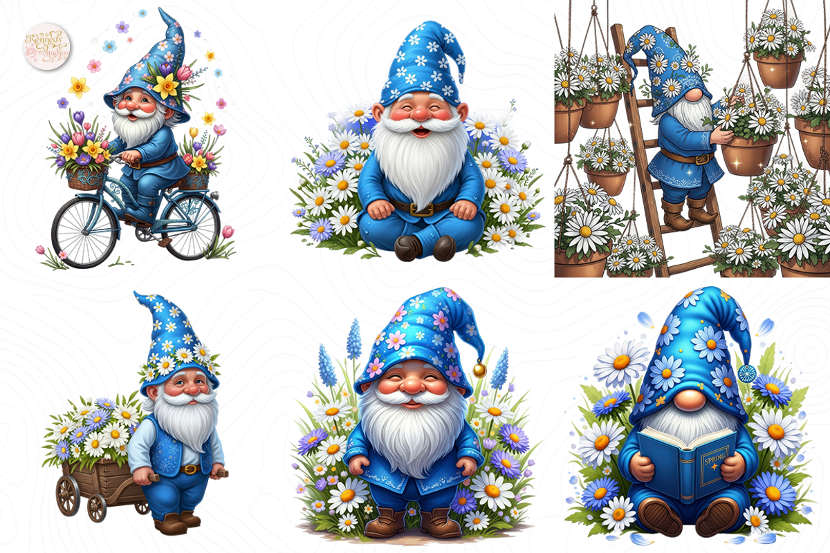Spring Gnome PNG Clipart Cute, an Object Illustration by KennedyStudio (Photo 3 of 5)