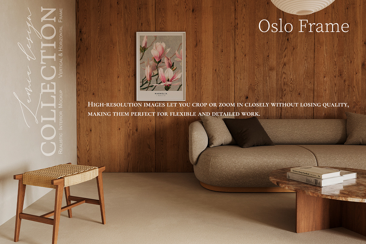 Oslo Japandi Wood Frame Mockup, a Household Mockup by LAMIA DESIGN (Photo 13 of 18)