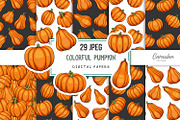 Thanksgiving Pumpkins Patterns, a Pattern Graphic by Serghei Caraulan (Thumbnail 1 of 9)