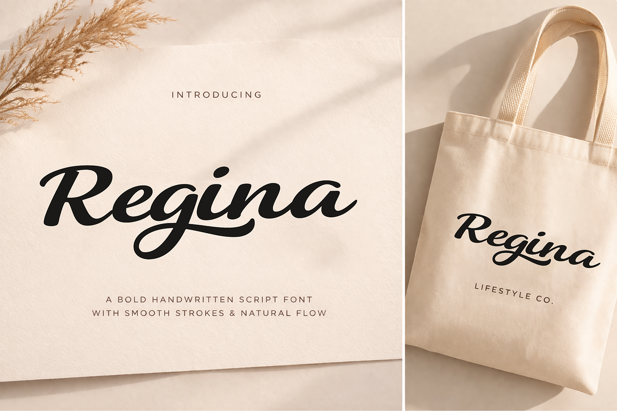 Regina, a Script Font by cocodesign (Photo 5 of 7)