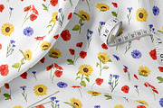 Wildflowers, stripes, checks bandle, a Pattern Graphic by Oksana Dovhopol Art (Thumbnail 10 of 23)