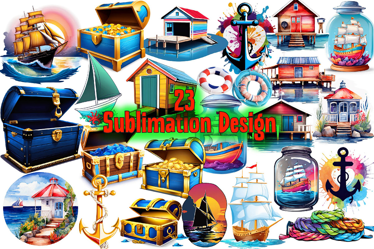 Sublimation T-shirt Design Clipart, an Illustration by Wow Magic (Photo 1 of 4)