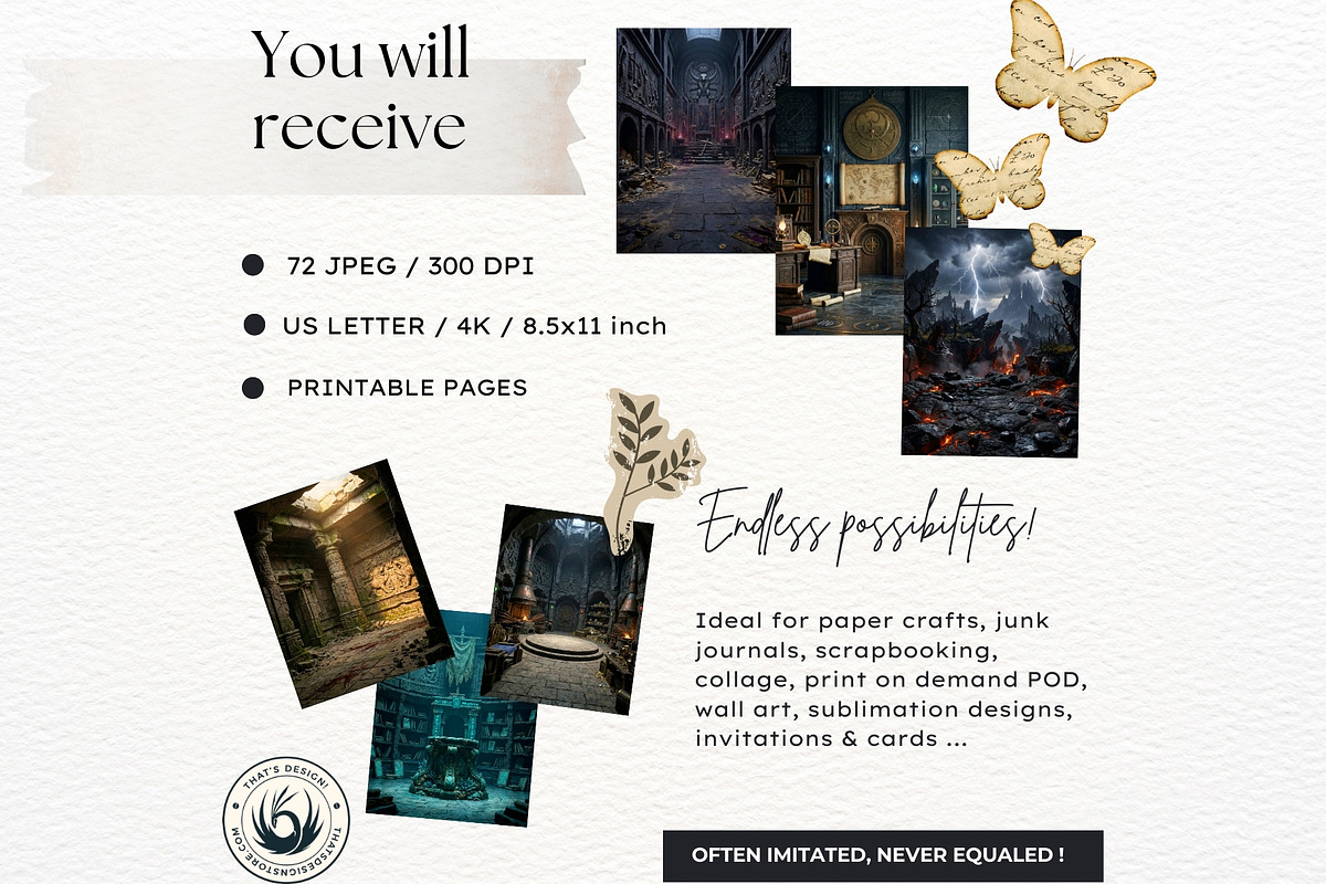 Ars Goetia Dark Fantasy Backdrop Set, a Background Graphic by ThatsDesignArt (Photo 2 of 13)