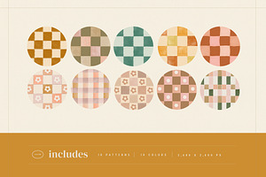 Checkered Painted Seamless Patterns