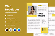 CV Resume Web Developer V5, a Resume Template by twinstd (Thumbnail 1 of 3)