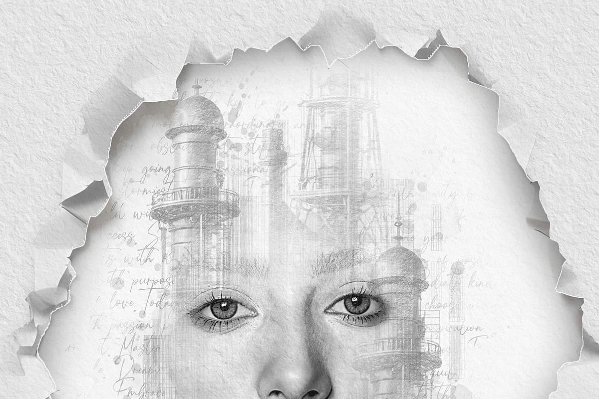 Mixed Art Photo Effect Template, an Action Add-On by Photoshop Action (Photo 6 of 14)
