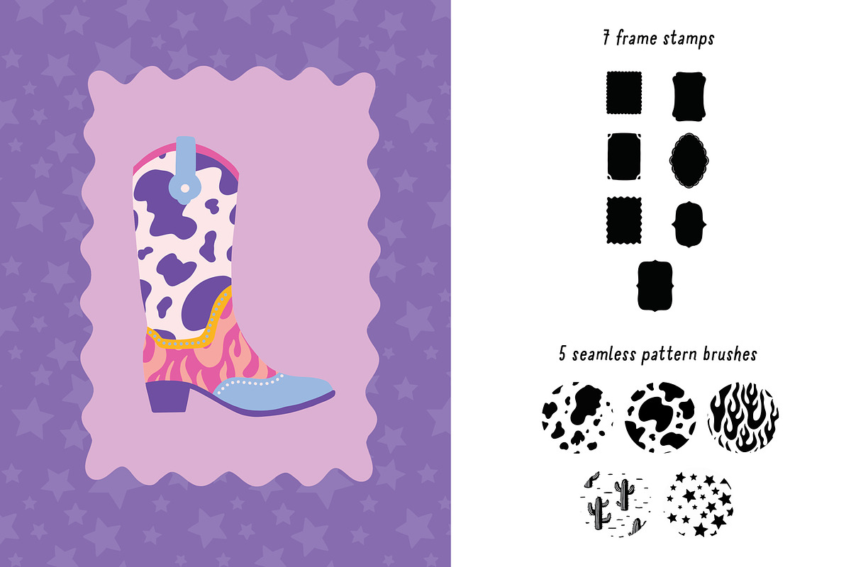 Cowgirl Set: 100 Procreate Brushes, a Brush Add-On by Pencil Twist (Photo 5 of 11)
