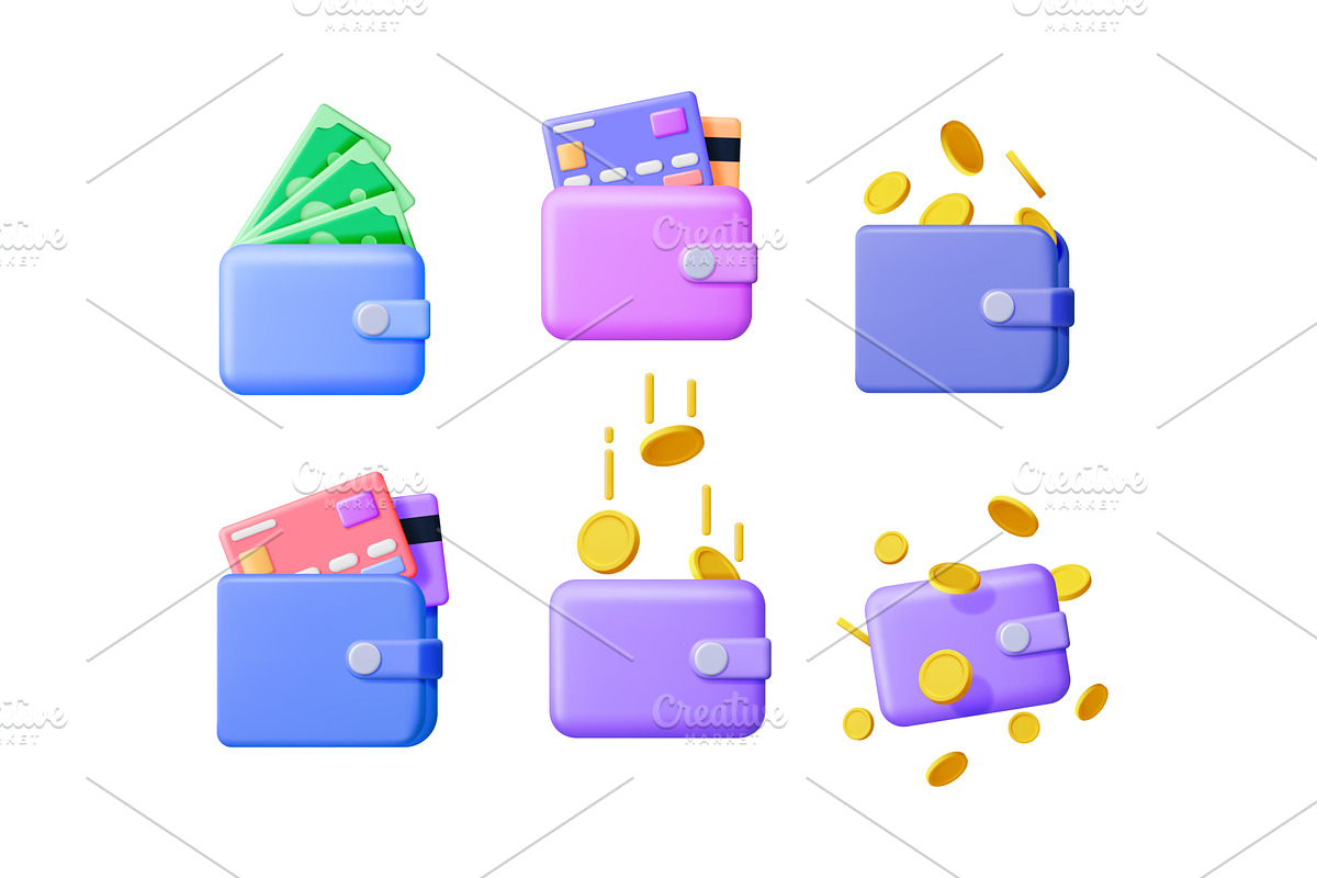 Wallets filled with banknotes, a Finance Illustration by Abscent