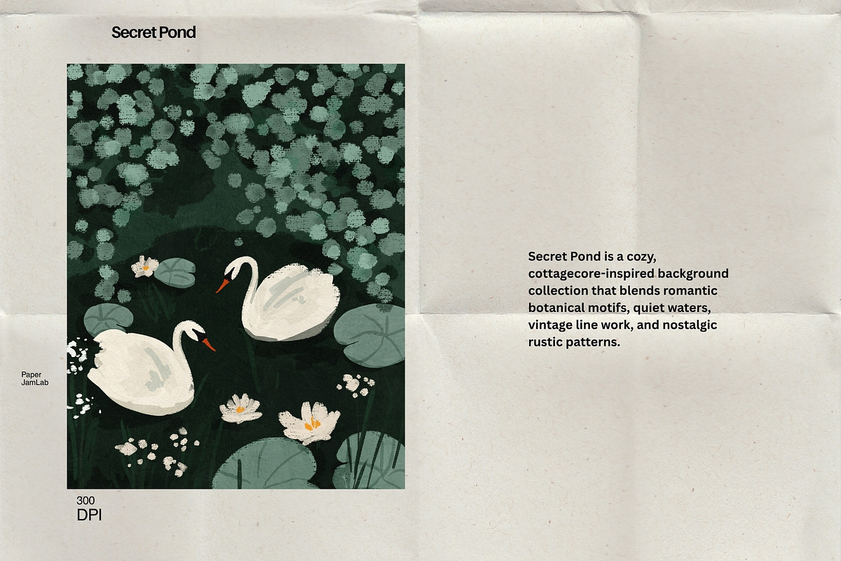 Secret Pond: cottagecore backgrounds, a Background Graphic by PaperJamLab (Photo 4 of 11)