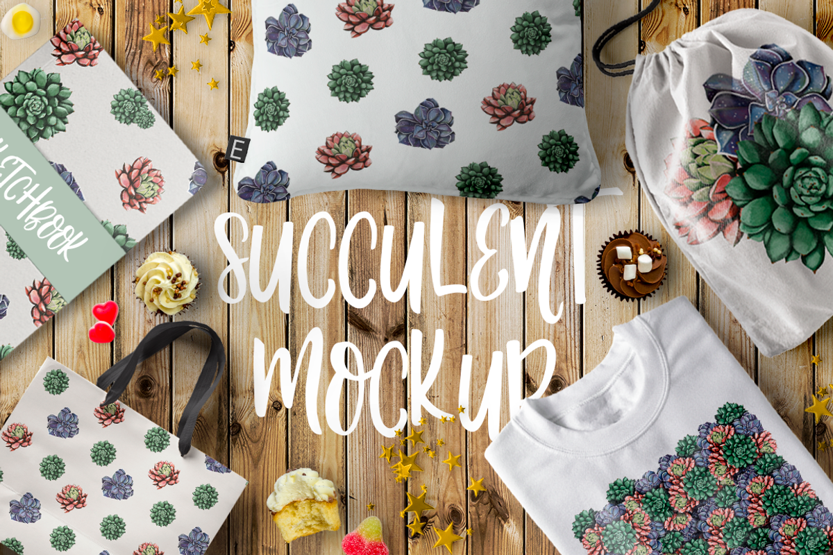 Succulent mockup on transparent back, a Decorative Illustration by Kseniia (Photo 2 of 3)
