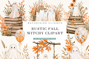 Cute Ghost Halloween Clipart Bundle, a Seasonal Illustration by BusyDaydesign (Thumbnail 1 of 9)