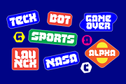 Hexacore Futuristic Display Font, a Symbol Font by Serbaneka Studio (Thumbnail 3 of 7)