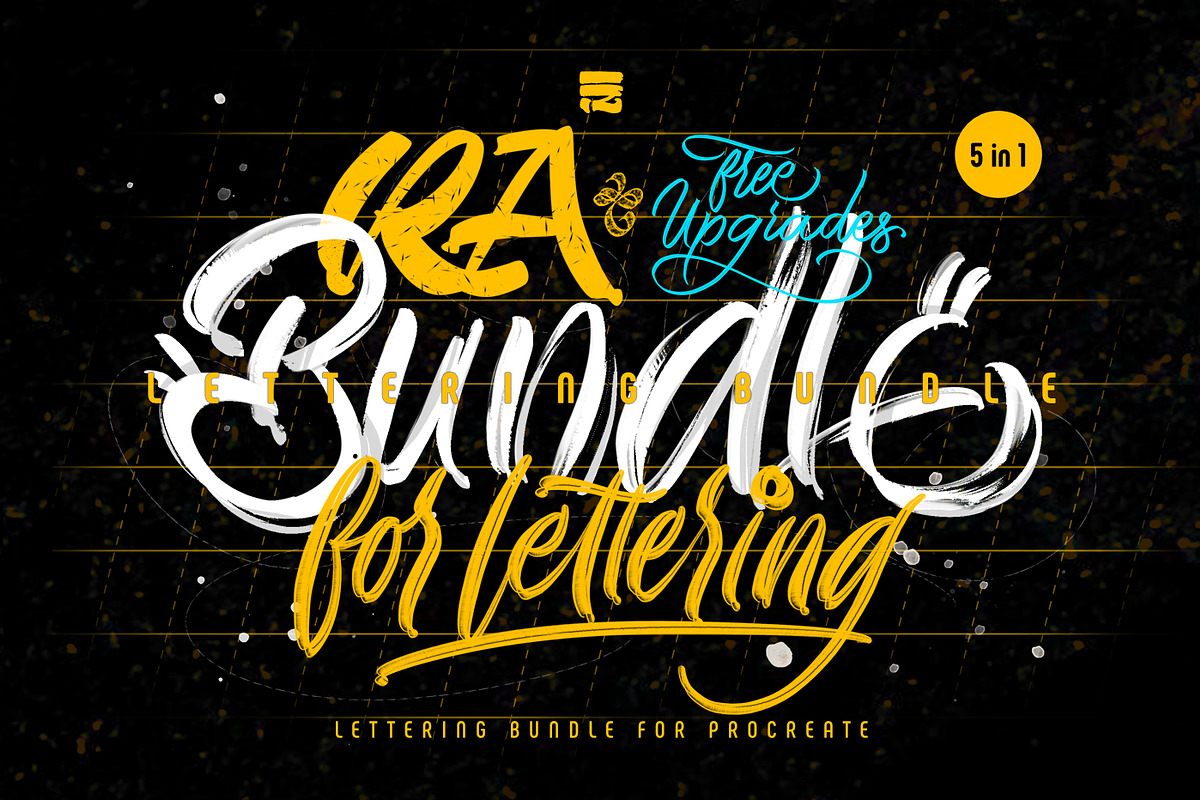 RA Bundle for Lettering. Procreate, a Brush Add-On by Diacritics (Photo 1 of 10)